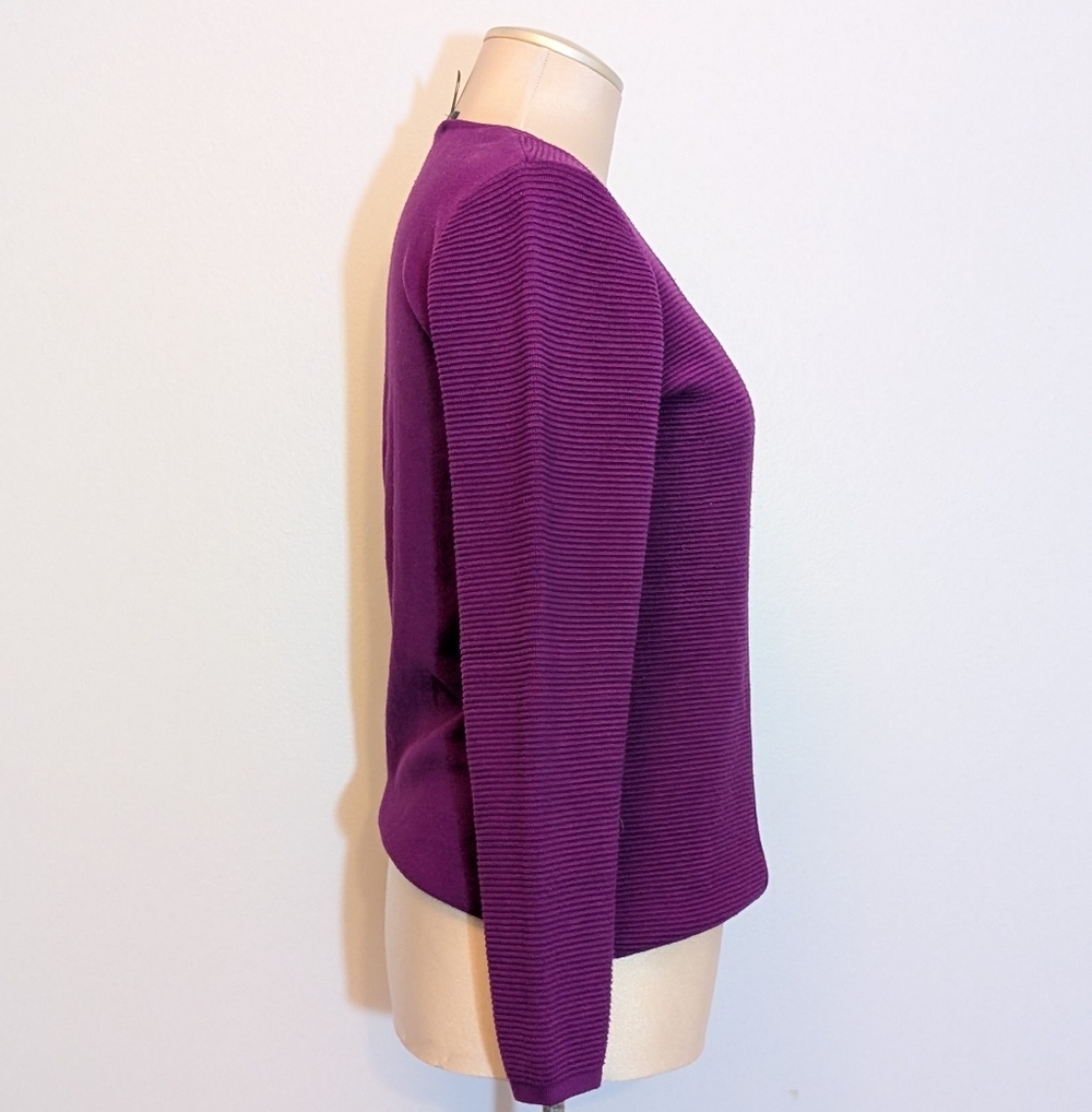 Unique Purple Textured Sweater - Picture 8 of 11